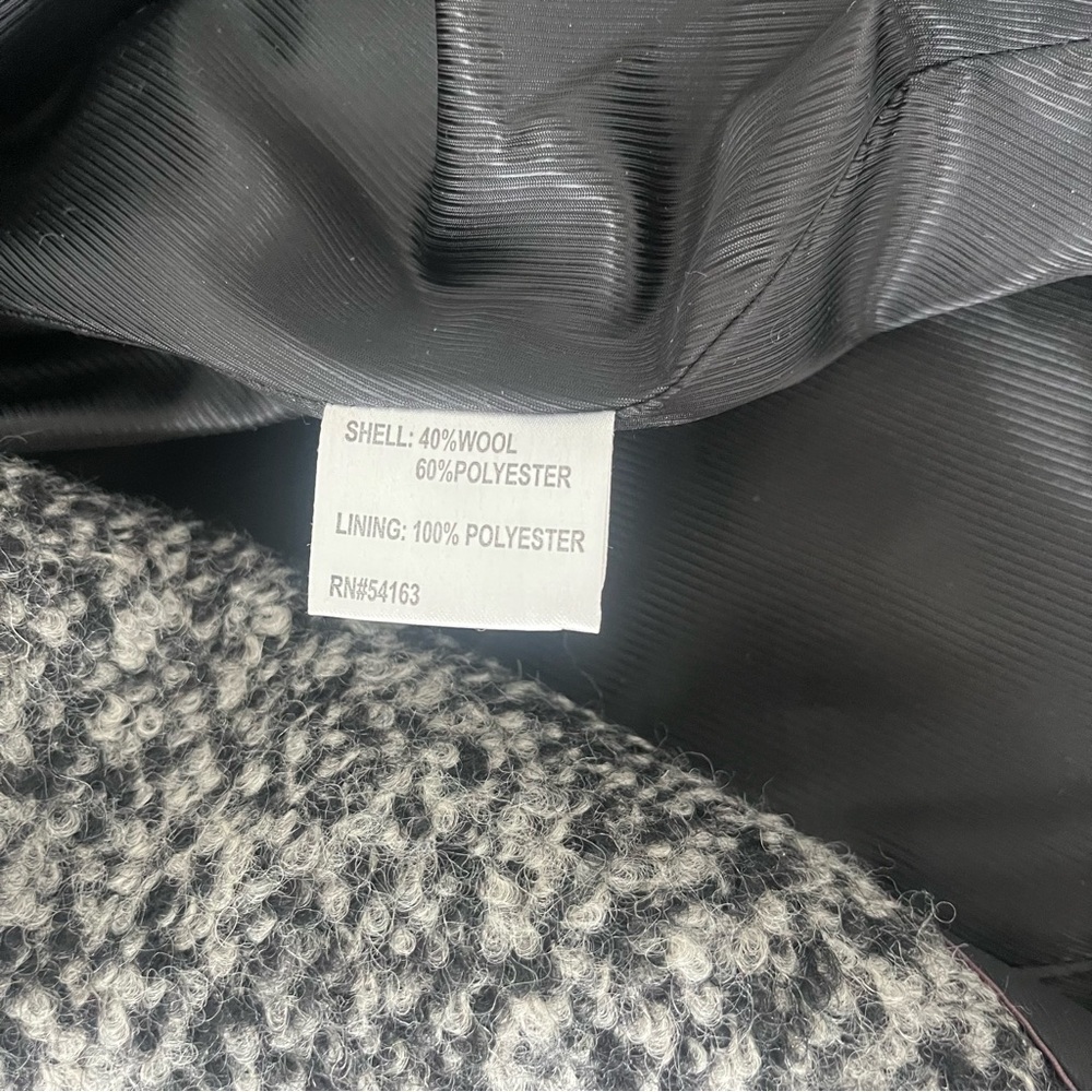 Calvin Klein Wool Blend Boucle Hooded Coat, Gray, 6 - Picture 7 of 7